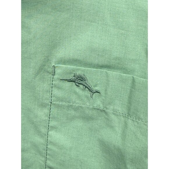 Tommy Bahama IslandZone Shirt Mens Medium Green Long Sleeve Button Front Casual - Picture 4 of 7